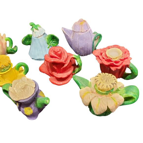 Miniature Doll House Tea Set 18 Piece Tea Set Collectible - Picture 3 of 15